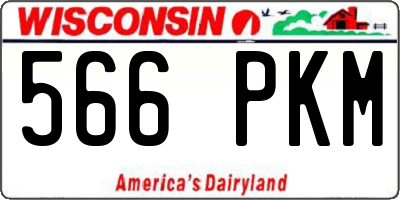 WI license plate 566PKM