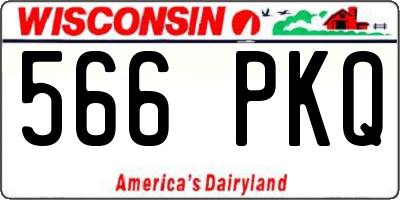 WI license plate 566PKQ