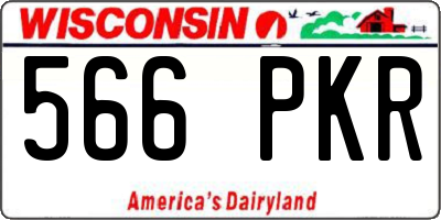 WI license plate 566PKR