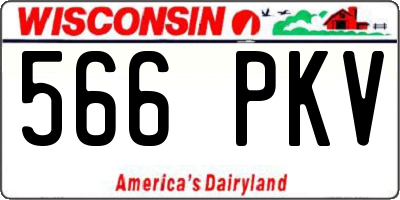 WI license plate 566PKV