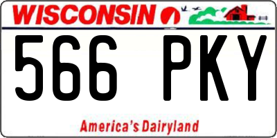 WI license plate 566PKY
