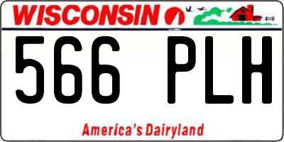WI license plate 566PLH