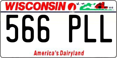 WI license plate 566PLL