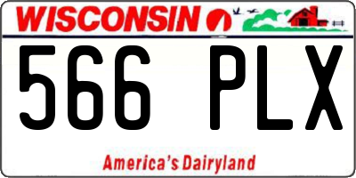 WI license plate 566PLX