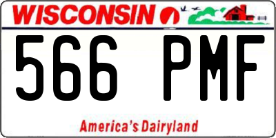 WI license plate 566PMF