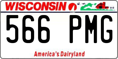 WI license plate 566PMG