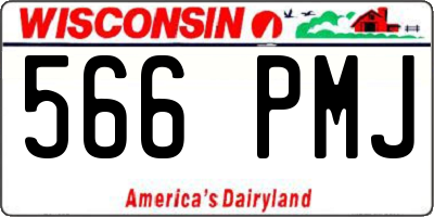 WI license plate 566PMJ