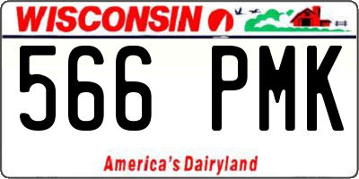WI license plate 566PMK