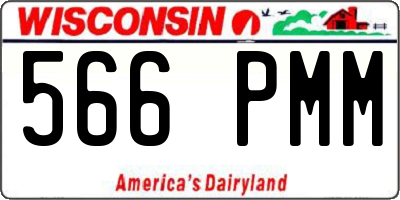 WI license plate 566PMM