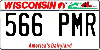 WI license plate 566PMR