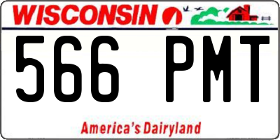 WI license plate 566PMT