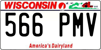 WI license plate 566PMV