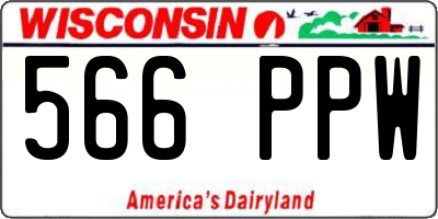 WI license plate 566PPW
