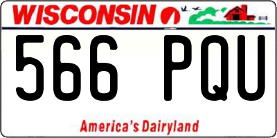 WI license plate 566PQU