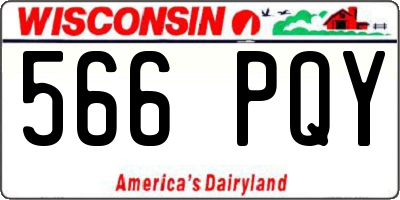 WI license plate 566PQY