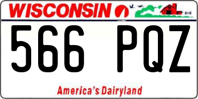 WI license plate 566PQZ