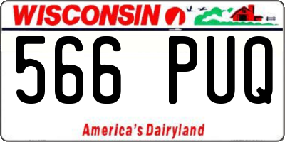 WI license plate 566PUQ