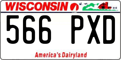 WI license plate 566PXD