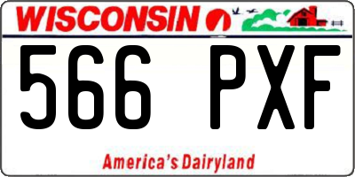 WI license plate 566PXF
