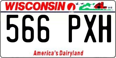 WI license plate 566PXH