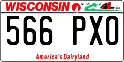 WI license plate 566PXO