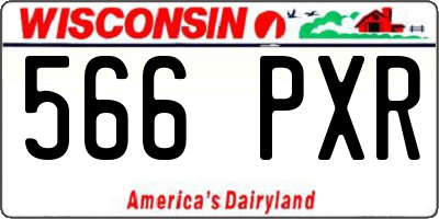 WI license plate 566PXR
