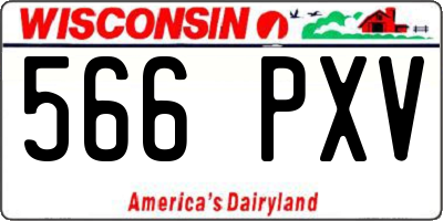 WI license plate 566PXV
