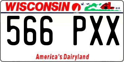 WI license plate 566PXX