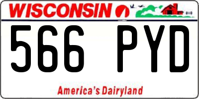 WI license plate 566PYD