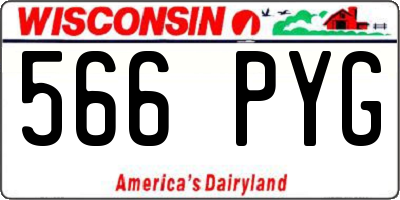 WI license plate 566PYG