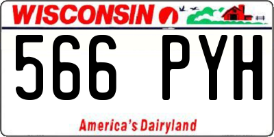 WI license plate 566PYH