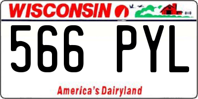 WI license plate 566PYL