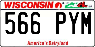 WI license plate 566PYM