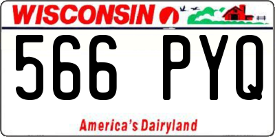 WI license plate 566PYQ
