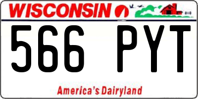 WI license plate 566PYT