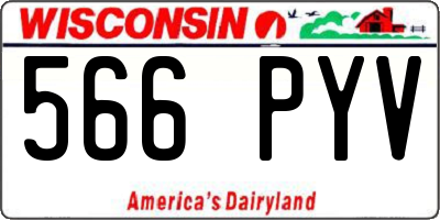 WI license plate 566PYV