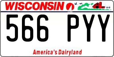 WI license plate 566PYY