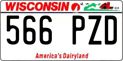 WI license plate 566PZD