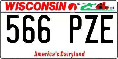 WI license plate 566PZE