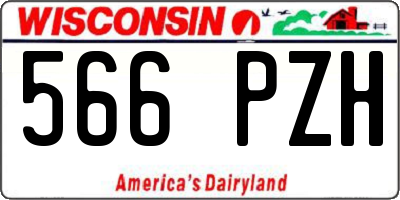 WI license plate 566PZH