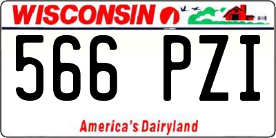 WI license plate 566PZI