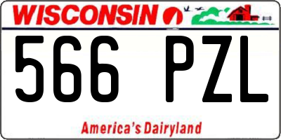 WI license plate 566PZL