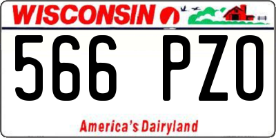 WI license plate 566PZO