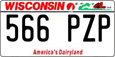 WI license plate 566PZP