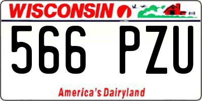 WI license plate 566PZU