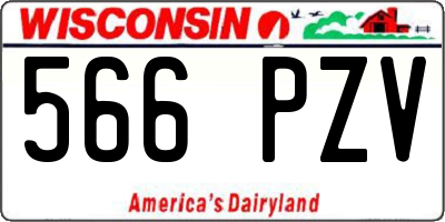 WI license plate 566PZV