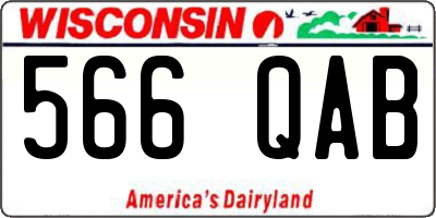 WI license plate 566QAB