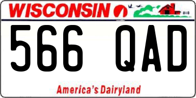 WI license plate 566QAD