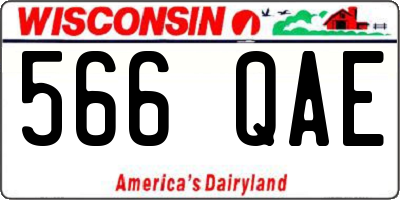 WI license plate 566QAE