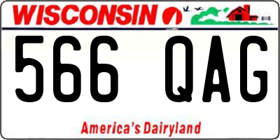 WI license plate 566QAG